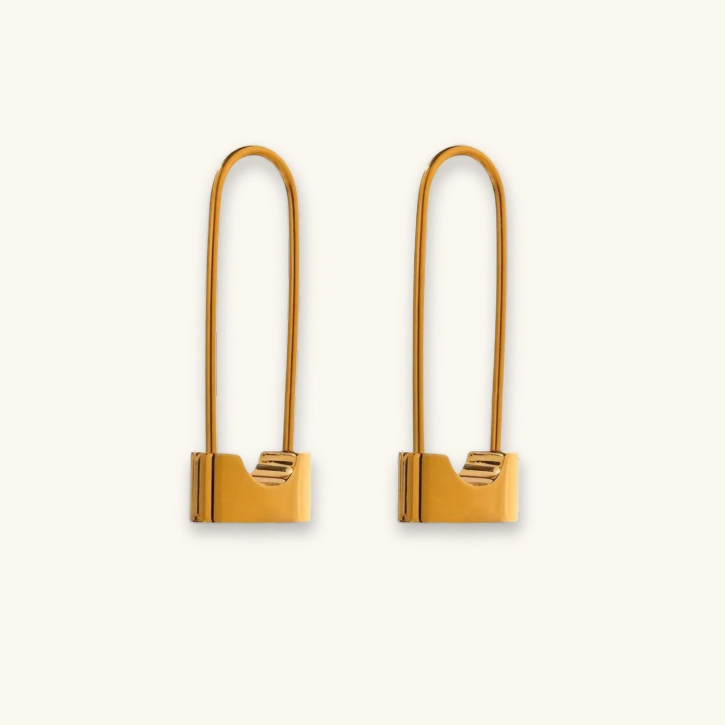 Lock Hoop Earrings 18K Gold Plated -Waterproof & Anti Tarnish