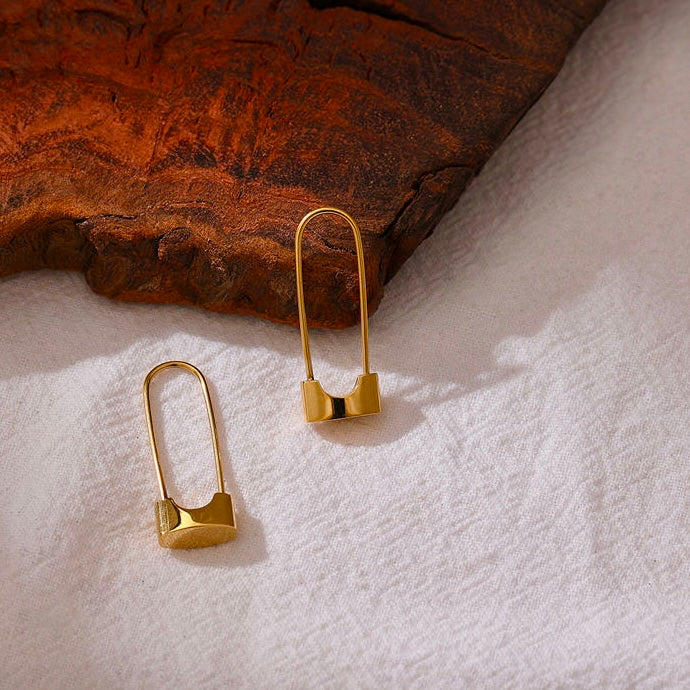 Lock Hoop Earrings 18K Gold Plated -Waterproof & Anti Tarnish