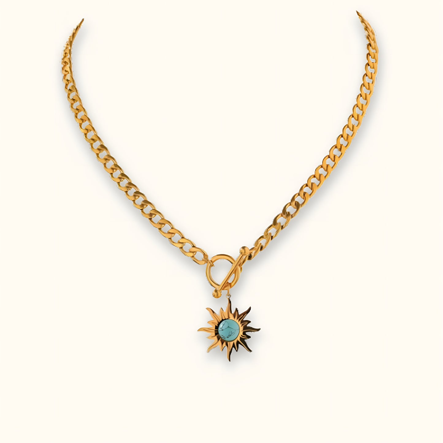 Sun Flower Necklace 18K Gold Plated - Anti Tarnish
