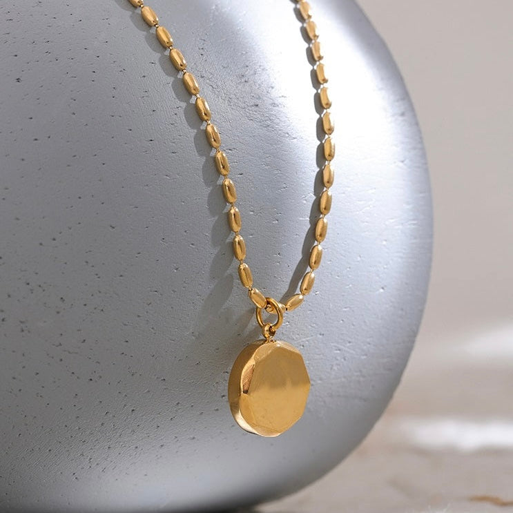 Jazzy Texture Necklace - Anti Tarnish 18K Gold Plated Jewellery