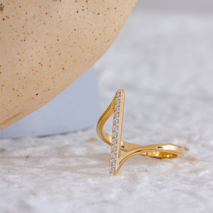 Modern Twist Gold Ring