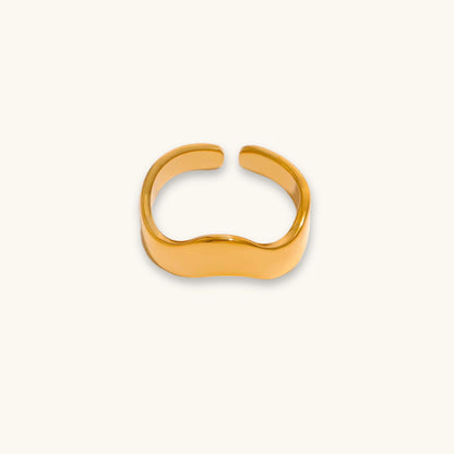 Soild Open Ring - 18K Gold Plated Waterproof