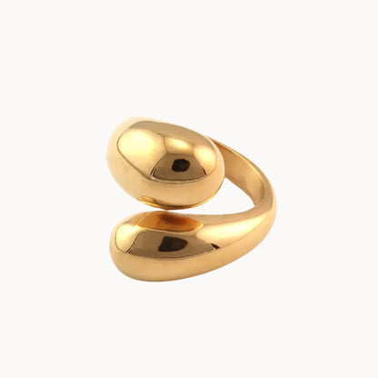 Twist Cross 18K Gold Plated Ring