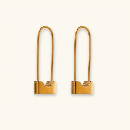 Lock Hoop Earrings 18K Gold Plated -Waterproof & Anti Tarnish