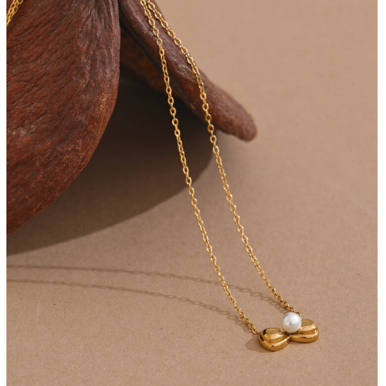 White Pearl Knot Necklace