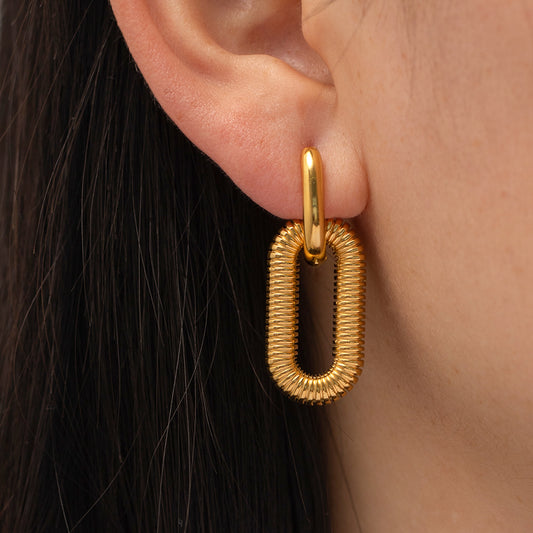 Modern Double Hoop Earrings