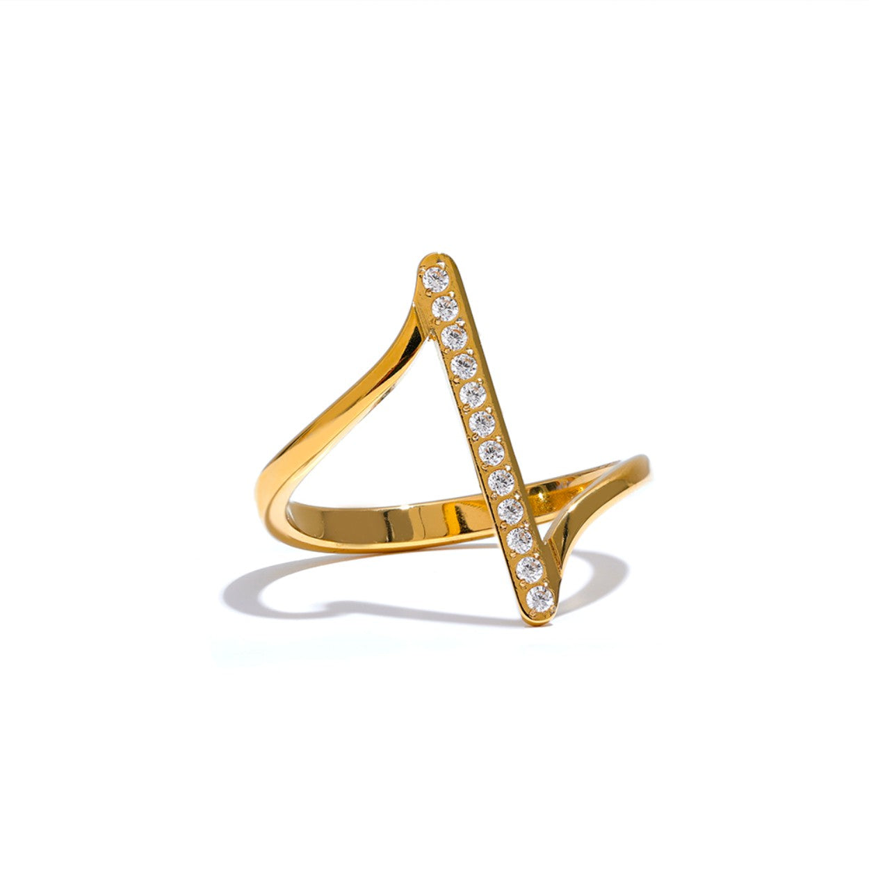 Modern Twist Gold Ring