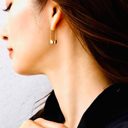 Lock Hoop Earrings 18K Gold Plated -Waterproof & Anti Tarnish