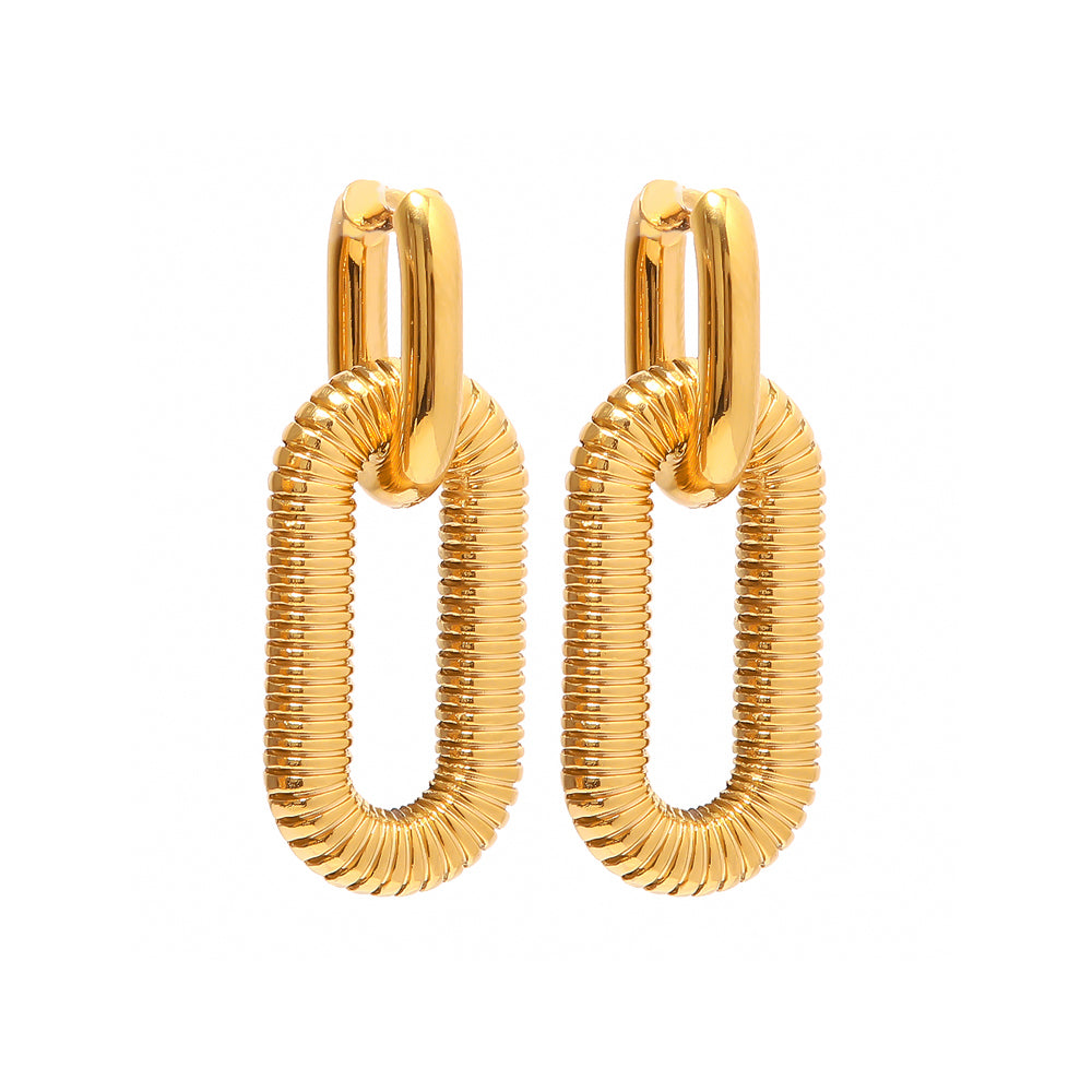 Modern Double Hoop Earrings