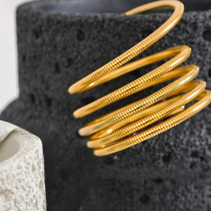 Midnight Layer Arm Bracelet - 18K Gold Plated