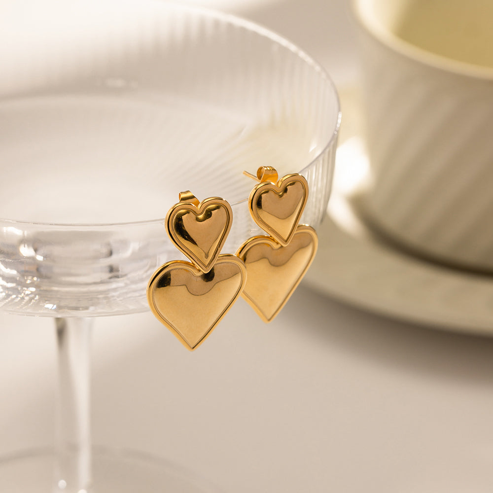 Heart Droplet Earrings