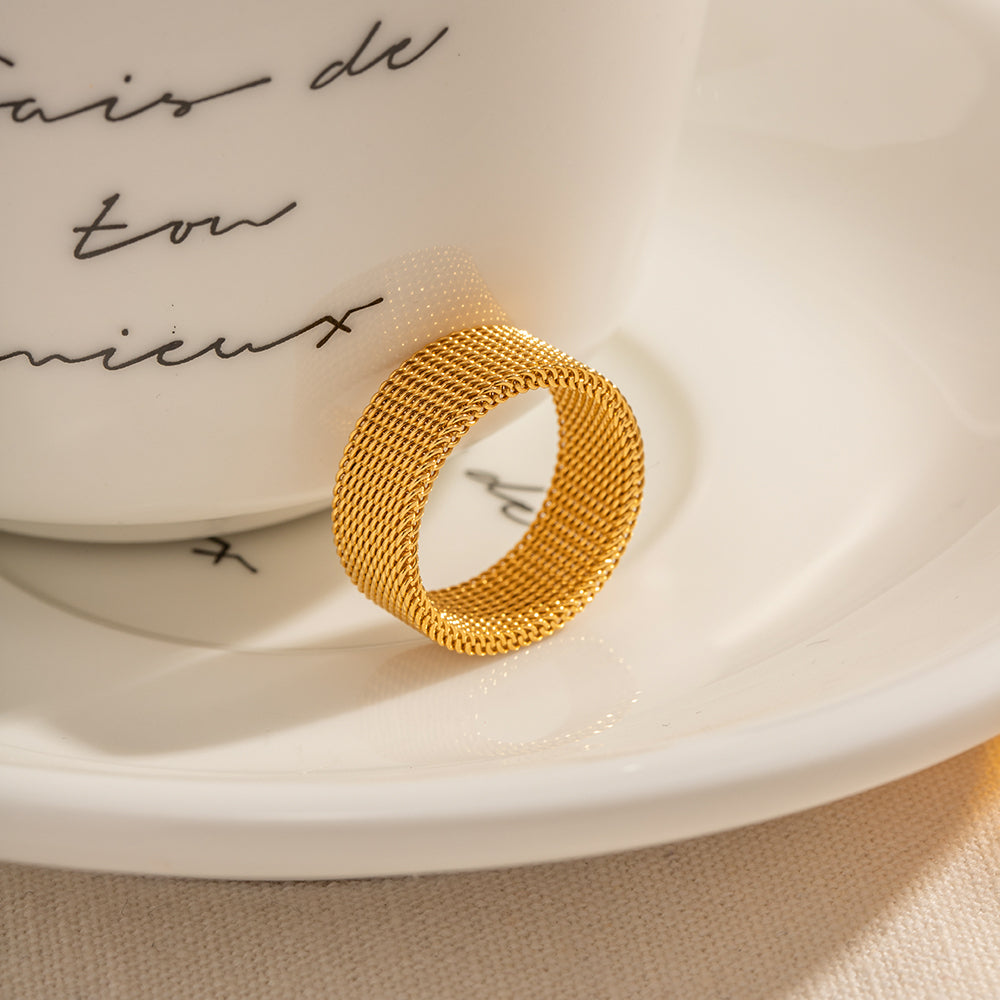 Woven Enamel Ring