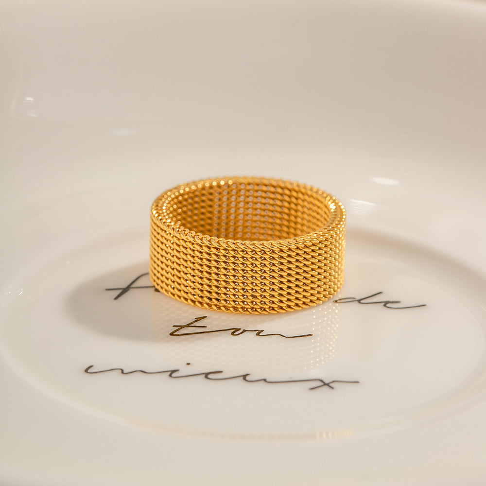 Woven Enamel Ring