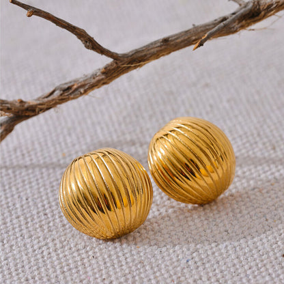 Texture Round Earrings