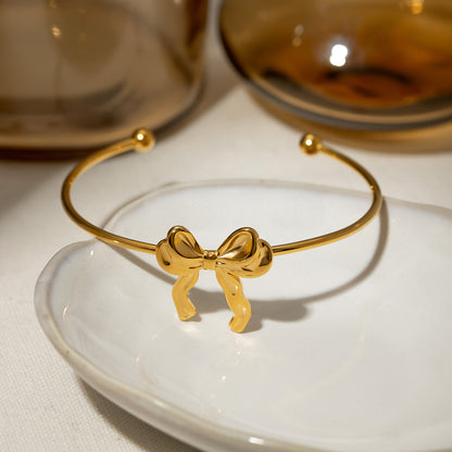 Roman Bow 18k Gold Plated Bracelet