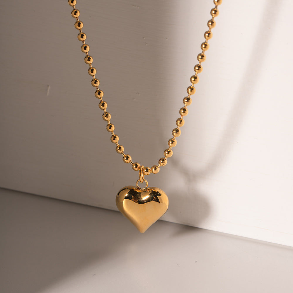 Demi Fine Heart Beads 18K Gold Plated Necklace