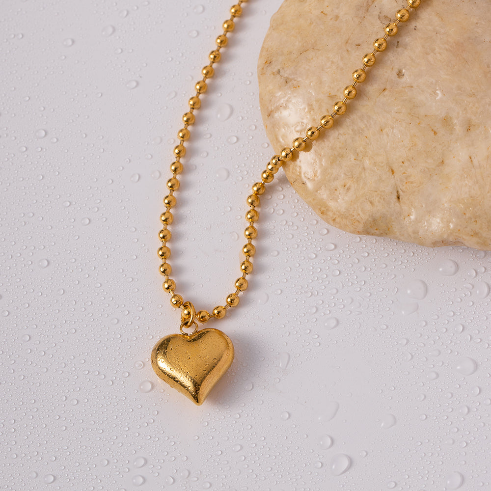 Demi Fine Heart Beads 18K Gold Plated Necklace