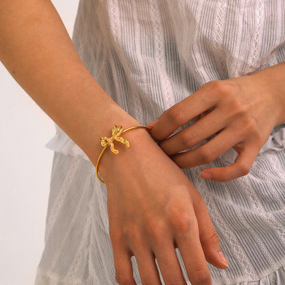 Roman Bow 18k Gold Plated Bracelet