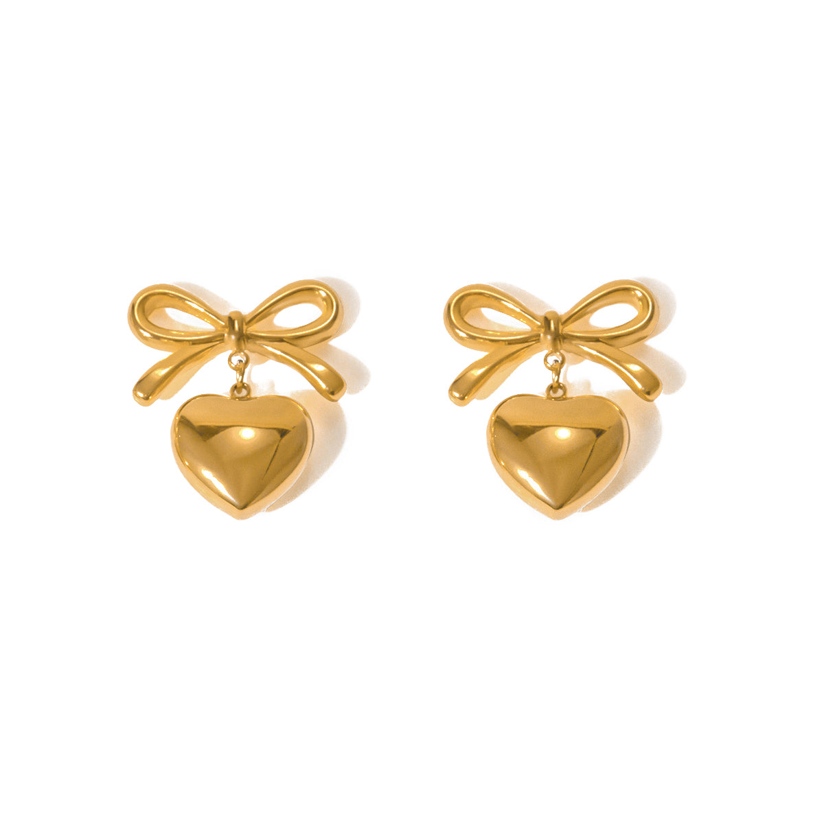 Heart Bow Earrings