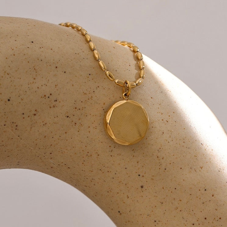 Jazzy Texture Necklace - Anti Tarnish 18K Gold Plated Jewellery