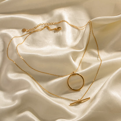 Circle Double layer Necklace