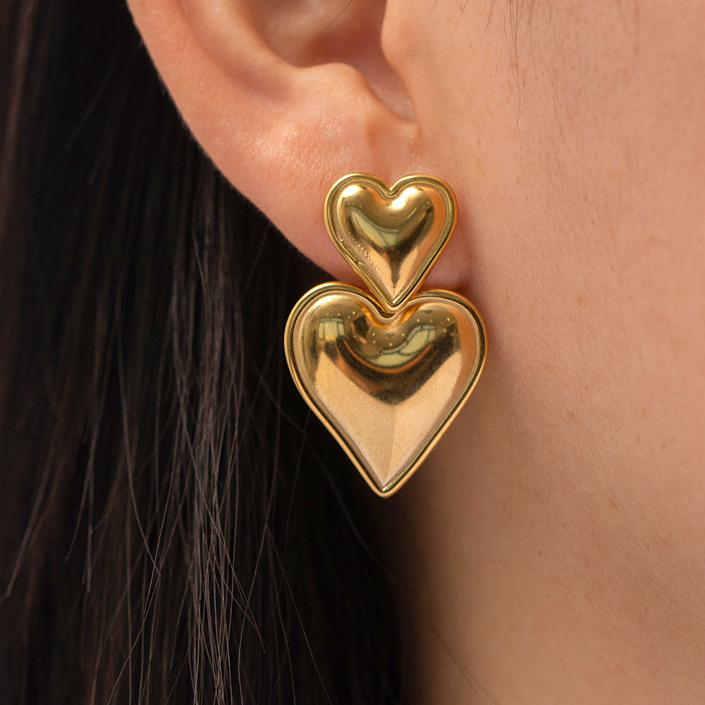 Heart Droplet Earrings