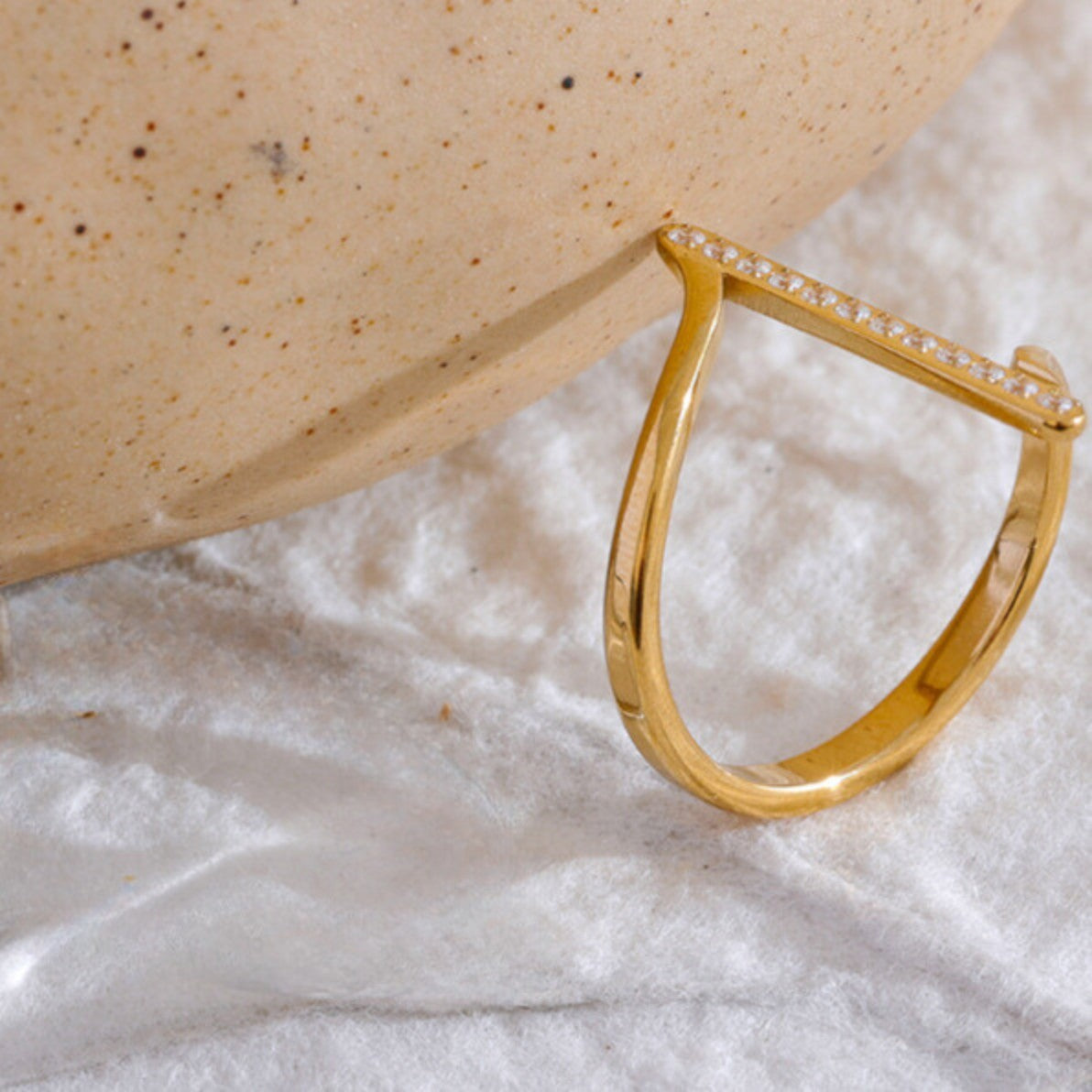 Modern Twist Gold Ring