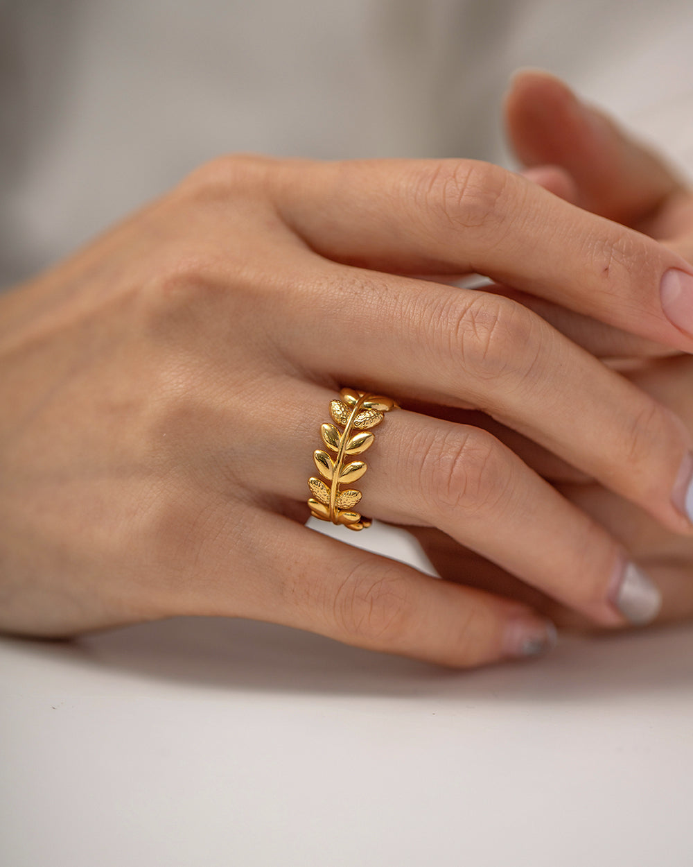 Opening Leaf Ring