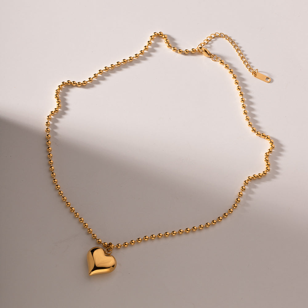 Demi Fine Heart Beads 18K Gold Plated Necklace