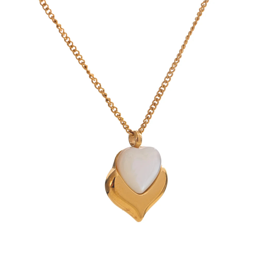 Double Heart Pendant Necklace