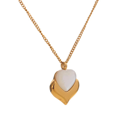 Double Heart Pendant Necklace