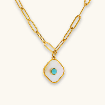 Shell Square - Waterproof Anti Tarnish 18k Gold Plated Necklace