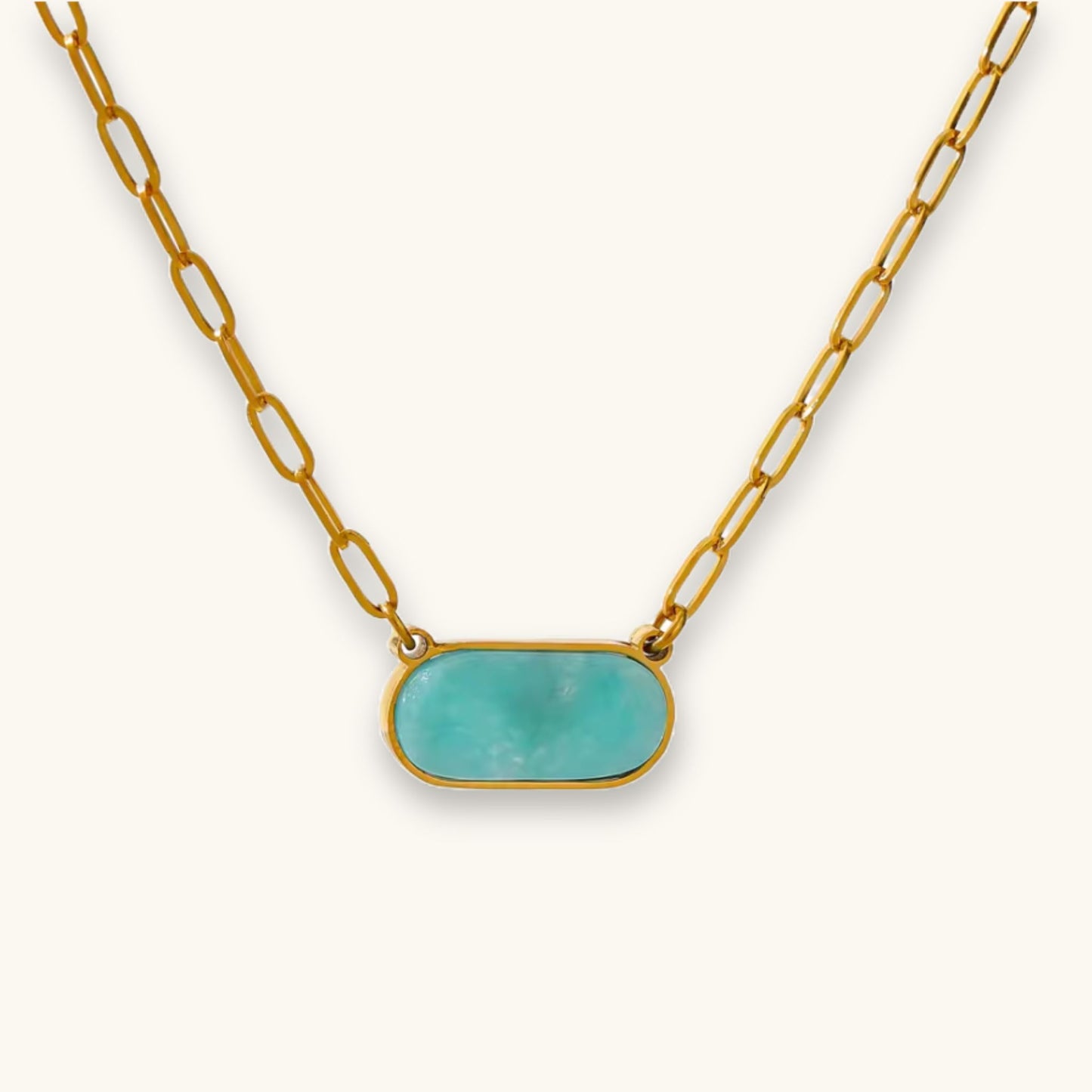 Green Twinkles Necklace - 18K Gold Plated